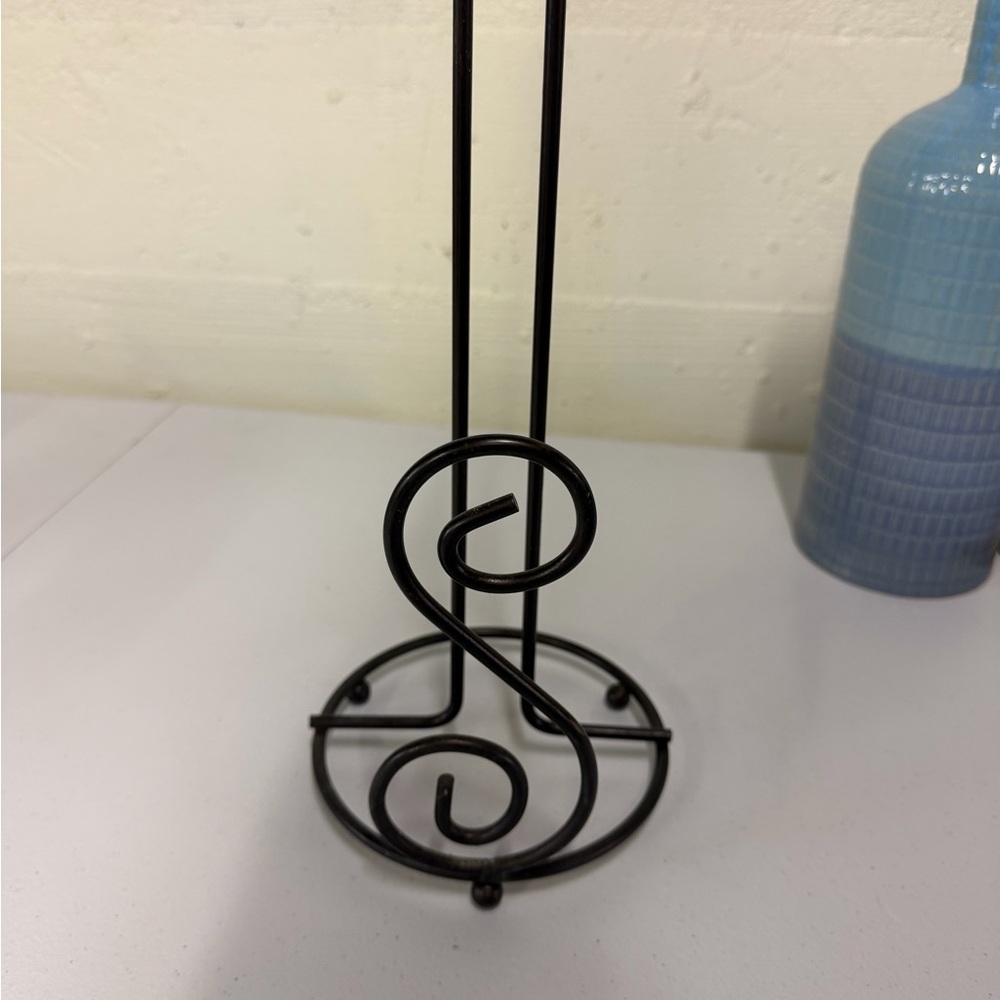 Black Metal Scroll Design Holder